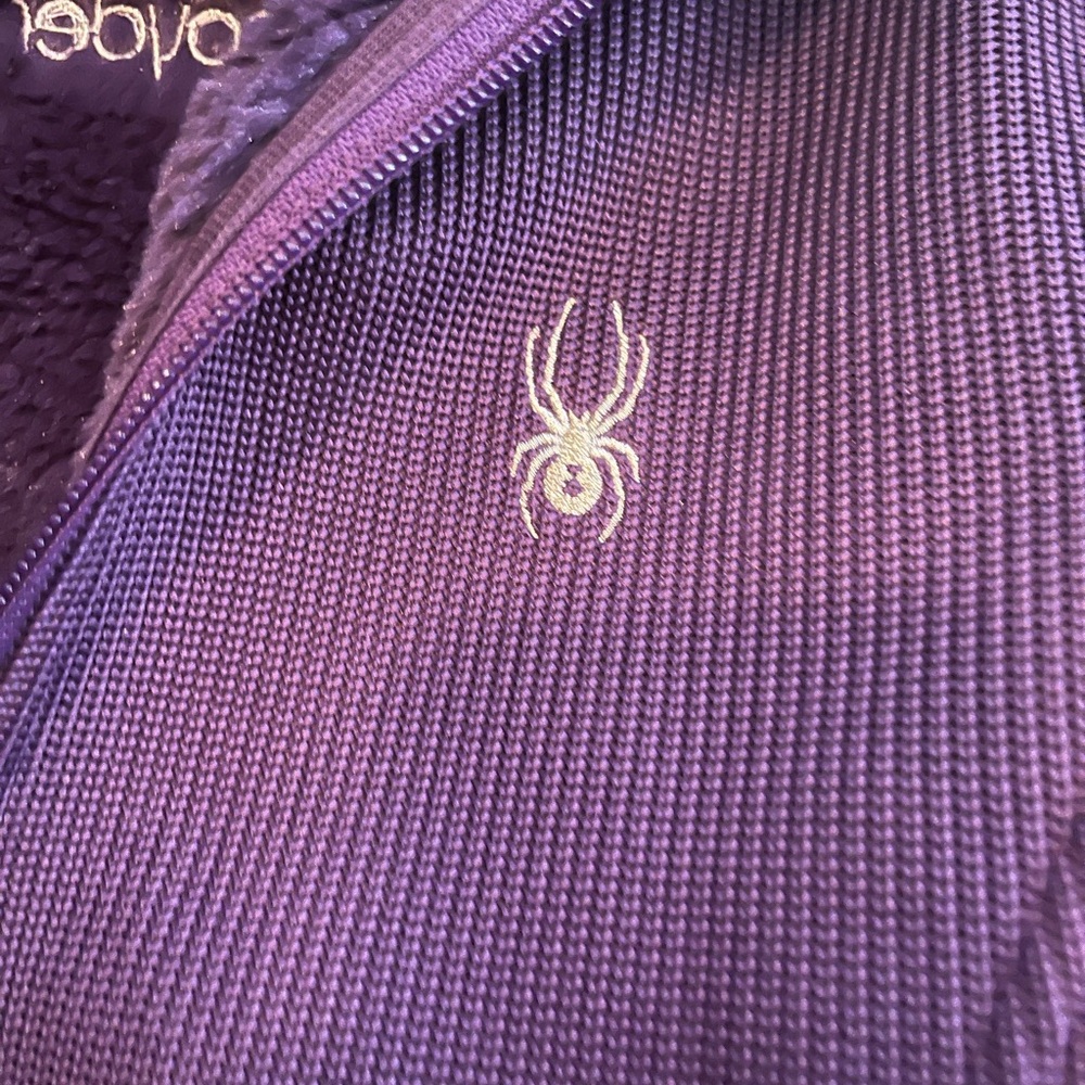 Spyder Royal Purple Zip Thermal Fleece Jacket - S - Picture 4 of 8